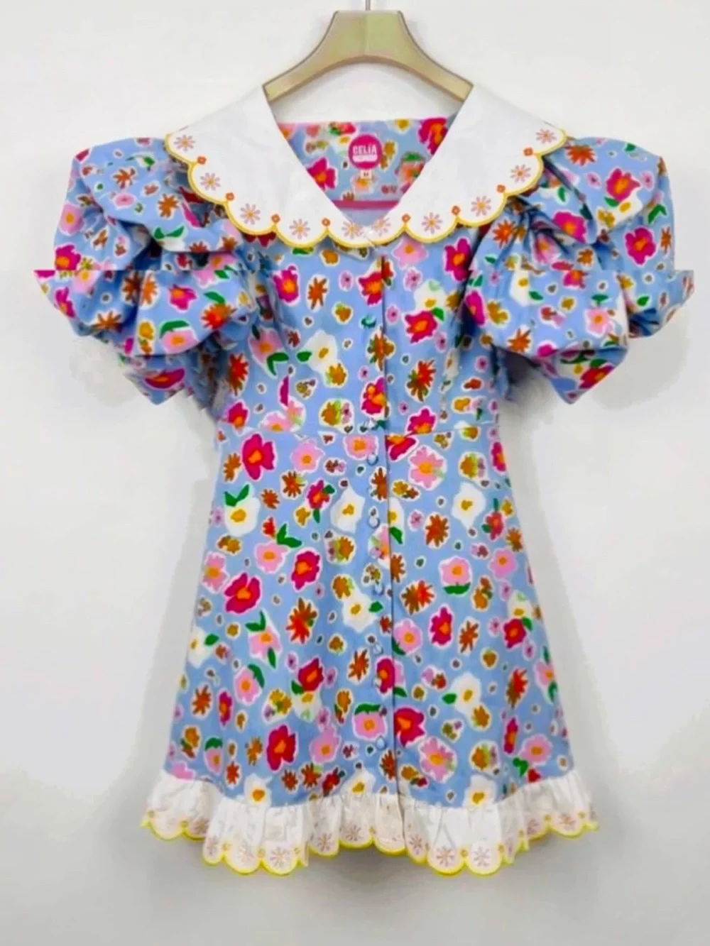 Celia B Floral Vibrant Print Mini Dress Size Medium - Picture 2 of 11